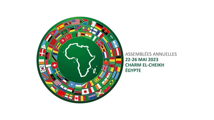 Afrique : les enjeux des Assemblées annuelles de la BAD annoncées du 22 au 26 mai 2023 en Égypte 1 logo assemblées annuelles bad 2023