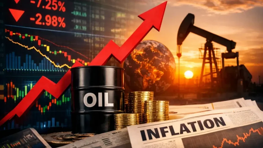 Pétrole à 114$, inflation : pourquoi les Bourses mondiales paniquent 1 Flambée du pétrole : les Bourses mondiales reculent face aux risques d’inflation